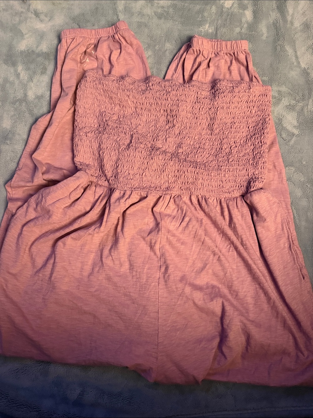 American Eagle Women's Sunchaser Smocked Tube Top Jumpsuit Boho Summer